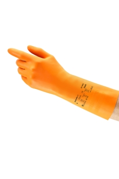 Ansell- EXTRA® 87-955 ORANGE Kimyasal ve Sıvı Korumalı Ağır İş Eldiveni 1 Çift (9 Beden / L) - 1