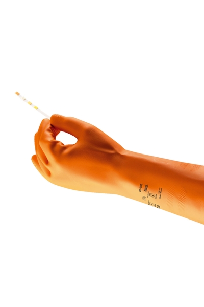 Ansell- EXTRA® 87-955 ORANGE Kimyasal ve Sıvı Korumalı Ağır İş Eldiveni 1 Çift (9 Beden / L) - 2