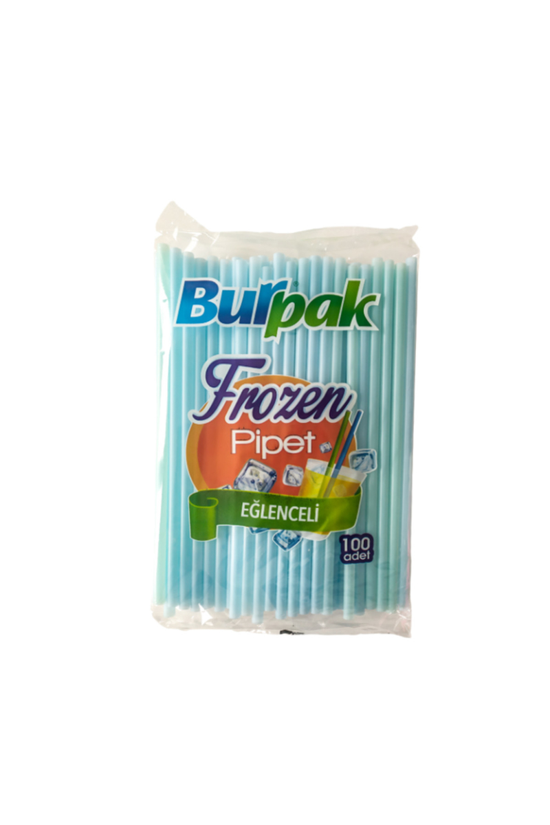 Burpak Frozen Pipet Açık Mavi 22cm 100lü - 1