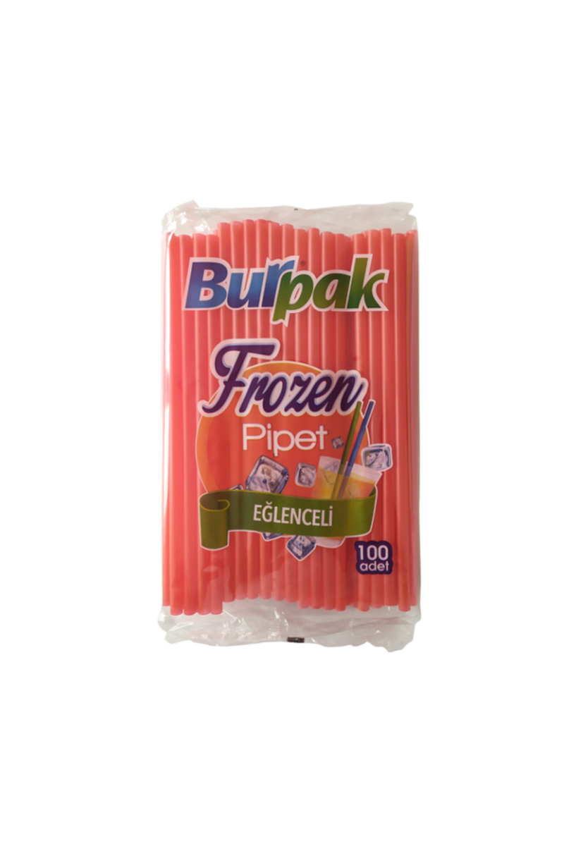 Burpak Frozen Pipet Kırmızı 22cm 100lü - 1