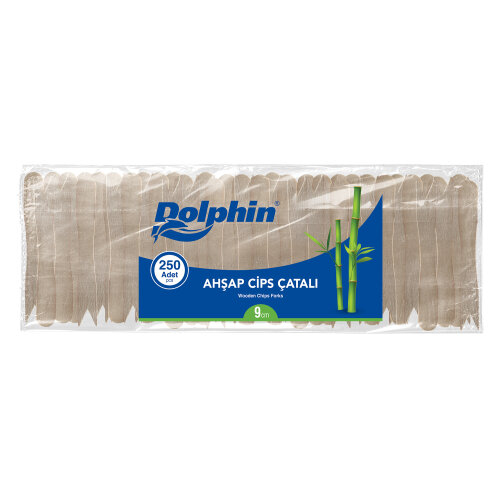 Dolphin Bambu Ahşap Cips Çatalı 9 cm 250 Adet