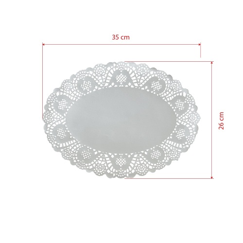 Dolphin Oval Dantel Kağıt 26*35 cm 100 Adet
