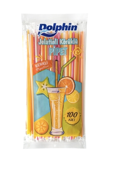 Dolphin Jelatinli Körüklü Pipet 5mm x 23,5 cm 100 Adet