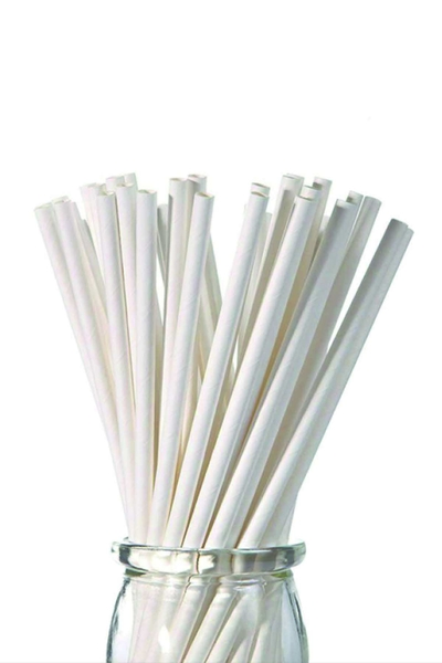 Dolphin Kağıt Pipet Beyaz 22cm 25li - 1