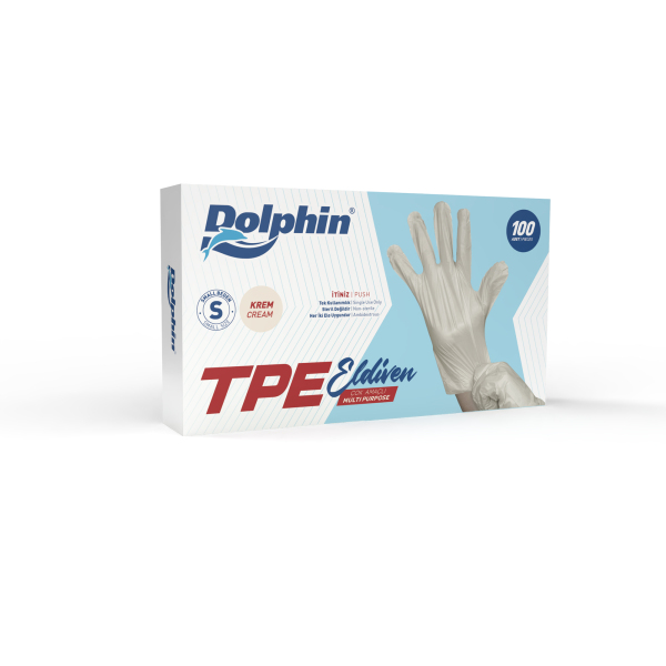 Dolphin Krem TPE Eldiven S Beden 100 Adet - 1