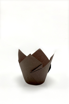 Dolphin Muffin Kek Kapsülü İnce Tulip Kahverengi 100 Adet - 1