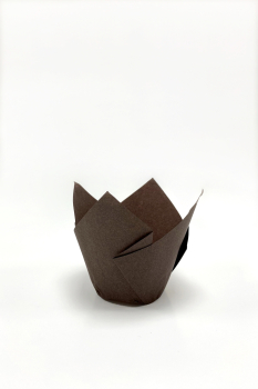 Dolphin Muffin Kek Kapsülü İnce Tulip Kahverengi 100 Adet - 3