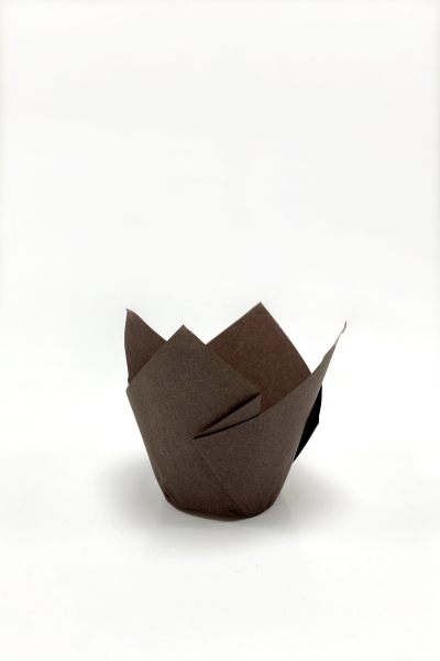 Dolphin Muffin Kek Kapsülü İnce Tulip Kahverengi 100 Adet - 3