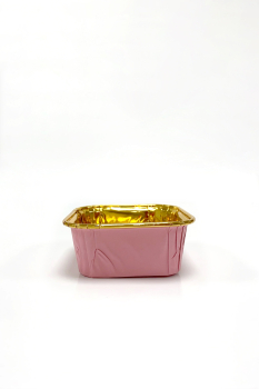 Dolphin Muffin Kare Pembe-Altın Kek Kapsülü 25 Adet - 3