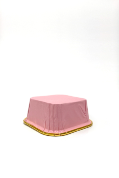 Dolphin Muffin Kare Pembe-Altın Kek Kapsülü 25 Adet - 5