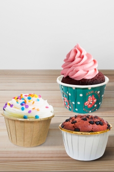 Dolphin Muffin-Kek Kapsülü Beyaz-Altın 25 Adet - 3