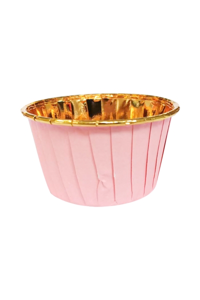 Dolphin Muffin Kek Kapsülü Pembe-Altın 25 Adet - 5