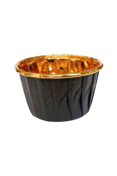 Dolphin Muffin-Kek Kapsülü Siyah-Altın 25 Adet - 2