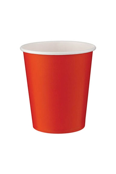 Roll-Up Karton Bardak Kırmızı 200cc-8oz 8li - 1