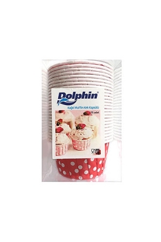 Dolphin Muffin-Kek Kapsülü Kırmızı Puantiyeli 25 Adet - 4