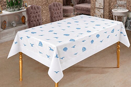 Roll-Up Rulo Kağıt Masa Örtüsü Marin Desenli 100 * 150 cm 16 Yaprak 1 Rulo