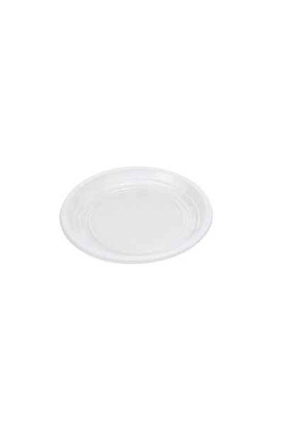 Roll-Up Plastik Tabak Beyaz Ekonomik 21 cm 100 Adet - 1