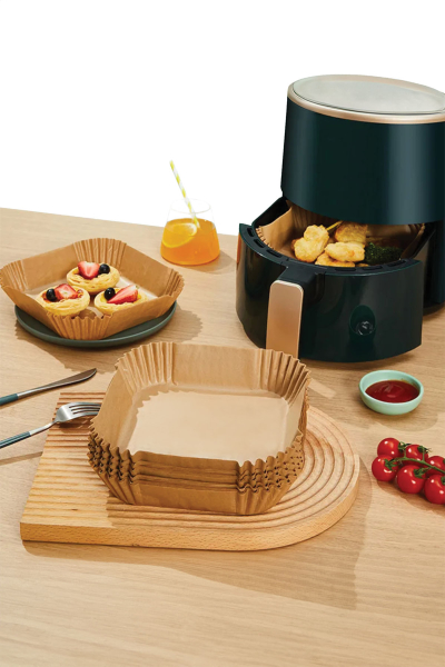 Roll-Up Airfryer Pişirme Kağıdı Kare 20 cm 50 + 5 Adet (5 Adet Hediye) - 3