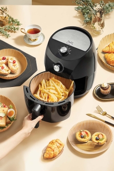 Roll-Up Airfryer Pişirme Kağıdı Kare 20 cm 50 + 5 Adet (5 Adet Hediye) - 4