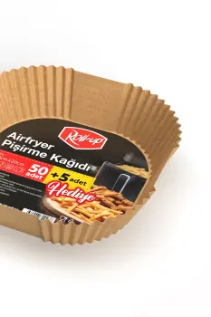 Roll-Up Airfryer Pişirme Kağıdı Kare 20 cm 50 + 5 Adet (5 Adet Hediye) - 2