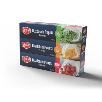 Roll-Up Küçük Boy Buzdolabı Poşeti 20*30 cm 100 Adet - 2