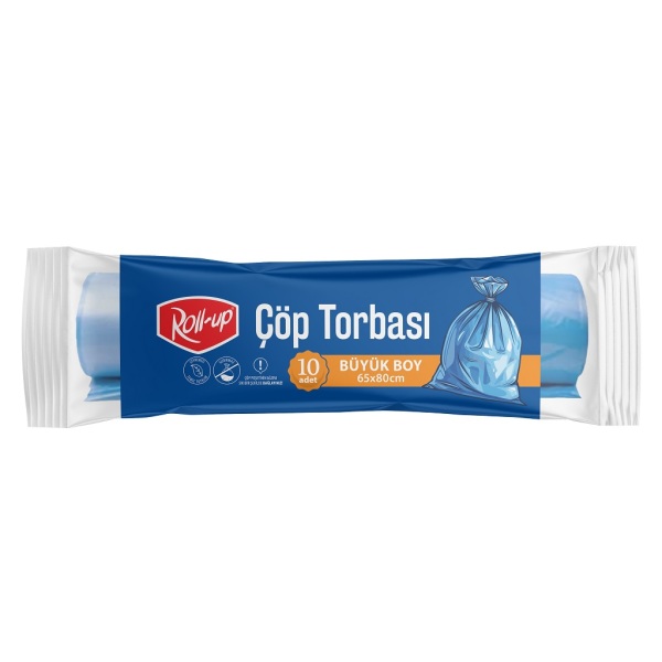 Roll-up Çöp Torbası Büyük Boy 65*80 cm  10 Adet - 1