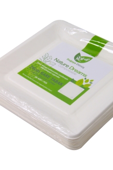 Roll-Up Doğaya Dönüşümlü Kare Tabak 26cm 25li - 2