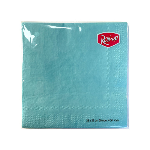 Roll-Up Kağıt Peçete Açık Mavi 33 * 33 cm 20 Adet