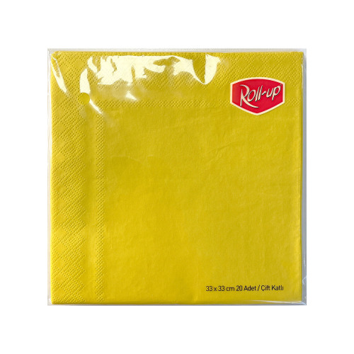 Roll-Up Kağıt Peçete Sarı 33 * 33 cm 20 Adet