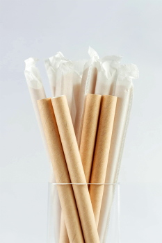 Roll-Up Frozen Kraft Kağıt Pipet Kağıt Sargılı 8mm x 24cm - 100 Adet - 2