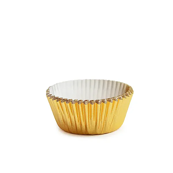 Roll-up Muffin Kek Kapsülü Altın Mini Boy 100 Adet - 1