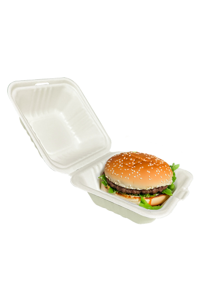 Roll-Up Doğa Dostu Kendinden Kapaklı Hamburger Kabı 15cmx15cm 25 Adet - 2