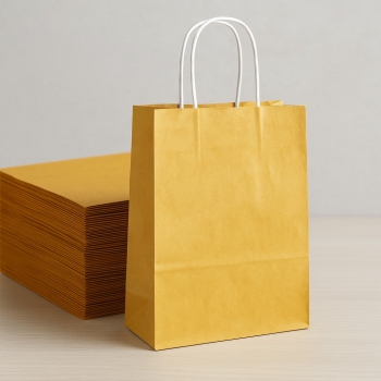 Roll-Up Kraft Çanta Altın Orta Boy 25 * 31 cm 25 Adet