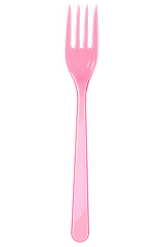 Roll-Up Plastik Çatal Pembe 25 Adet