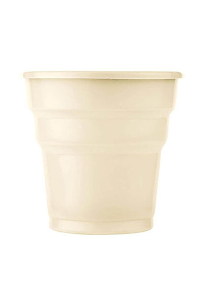 Roll-Up Plastik Meşrubat Bardağı Krem 7 oz 25 Adet - 1