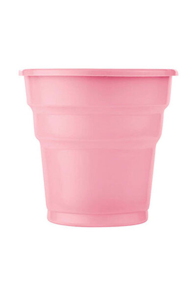 Roll-Up Plastik Meşrubat Bardağı Pembe 7 oz 25 Adet - 1