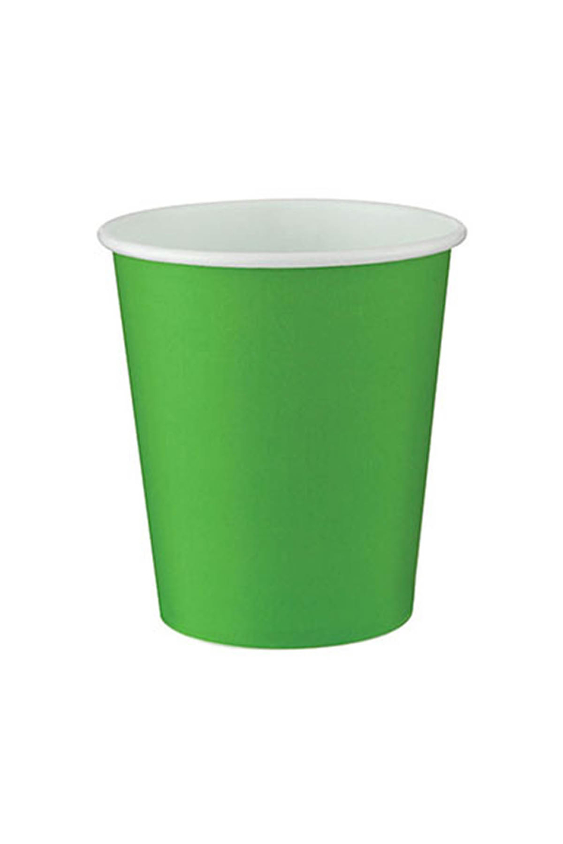 Roll-Up Karton Bardak Yeşil 200cc-8oz 8li - 1